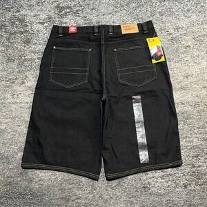 NWT Ecko UNLTD Jorts Mens 38 Black Baggy Skater Hip-Hop Vintage Y2K Denim Shorts